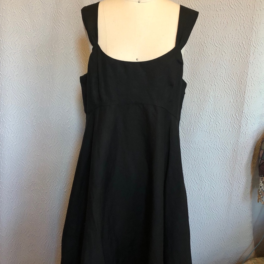 French Connection black linen dress size 12